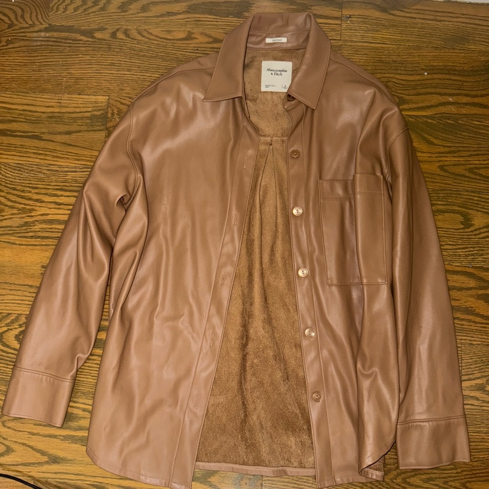 Abercrombie & Fitch Tan Leather Jacket
